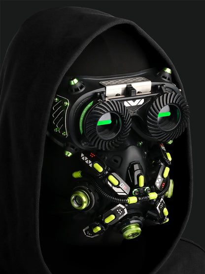 Face Mask Luminous Goggles Gas Mask Cos Sci-fi Mechanical