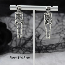 Halloween Skull Simulation Human Skeleton Detachable Stud Earrings