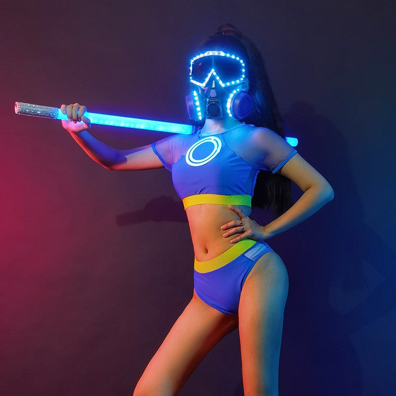 LED Luminous Biochemical Gas Mask Suit