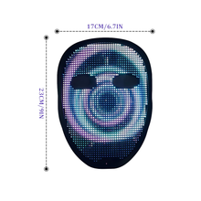 Mr.Bogie Face-transforming LED Mask, Bluetooth App Controlled Mask - USB-C Rechargeable Ultra thin