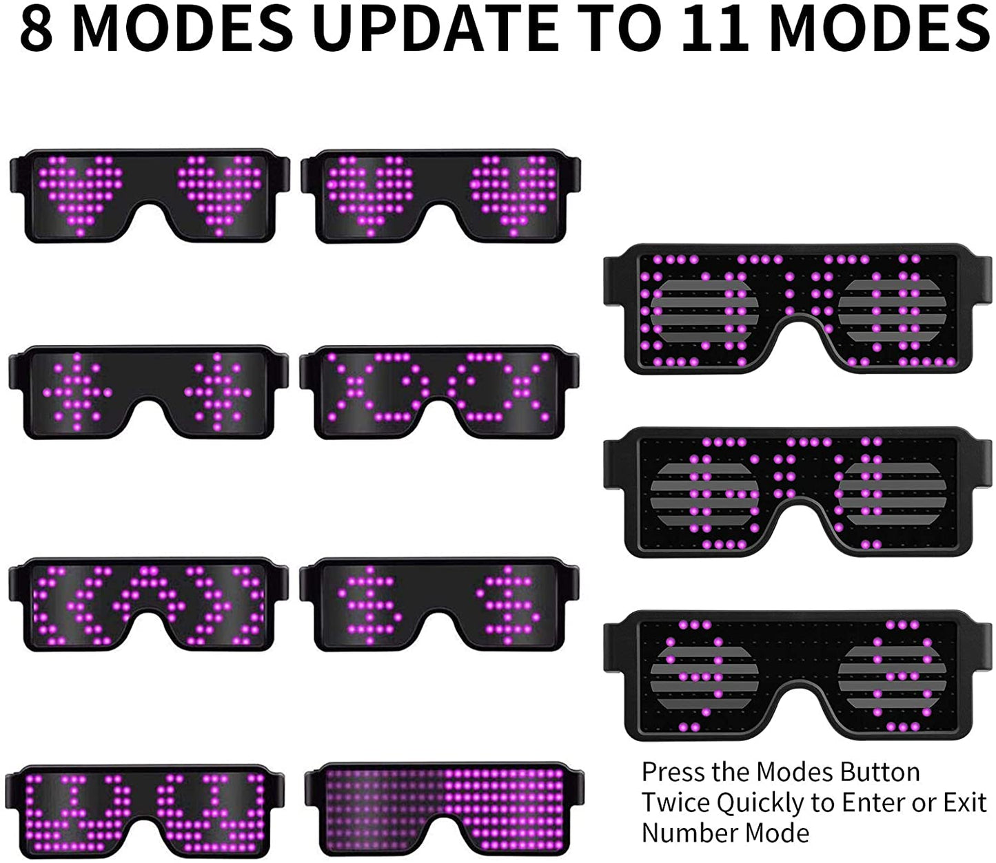 LED Glasses Non-App Control - PXL Stores