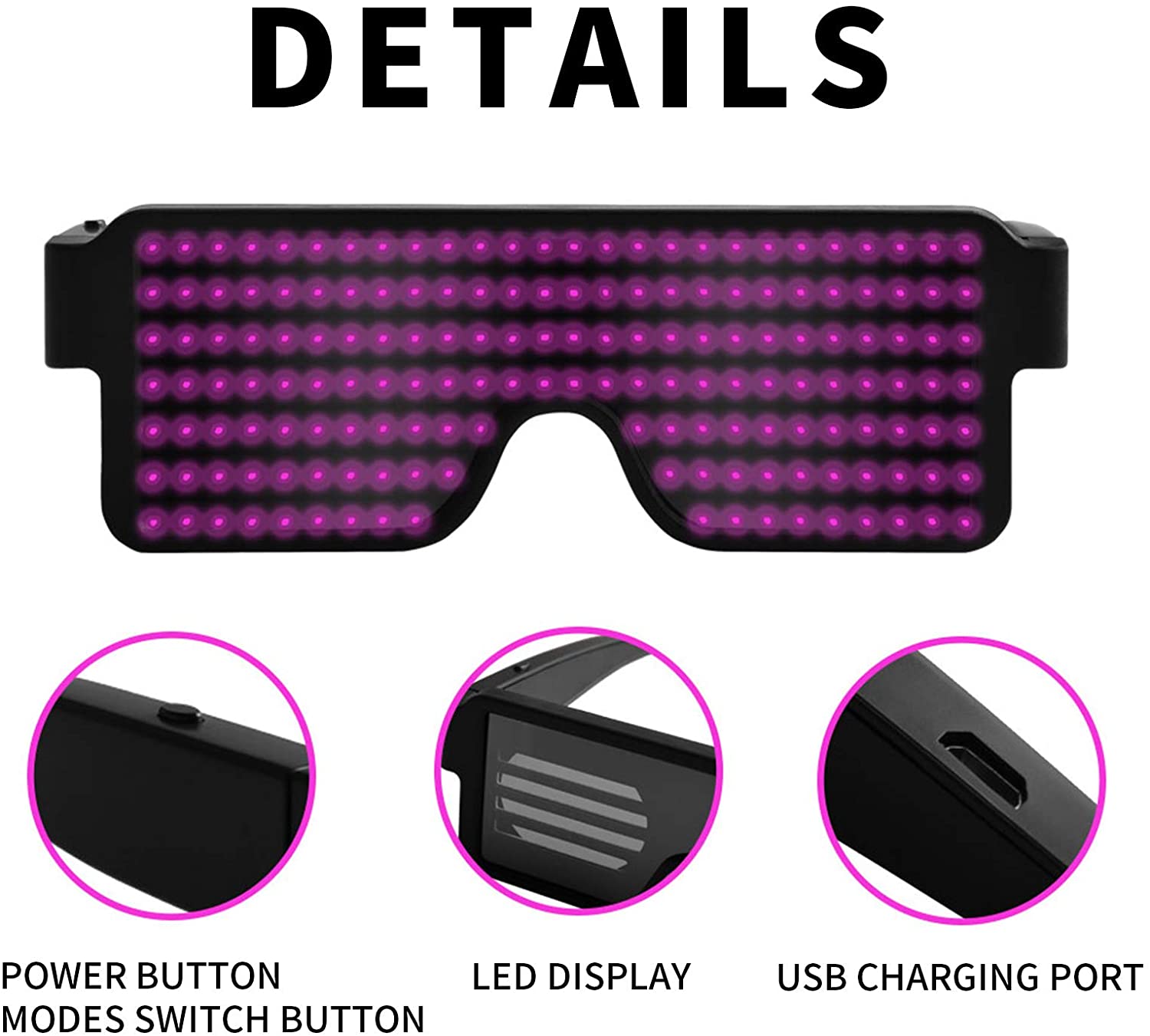 LED Glasses Non-App Control - PXL Stores