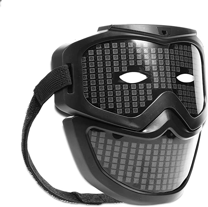 Shifter-face LED Bluetooth App Mask, USB-C Charger + LED Gloves + Black Mask (Pack of 3) - PXL Stores