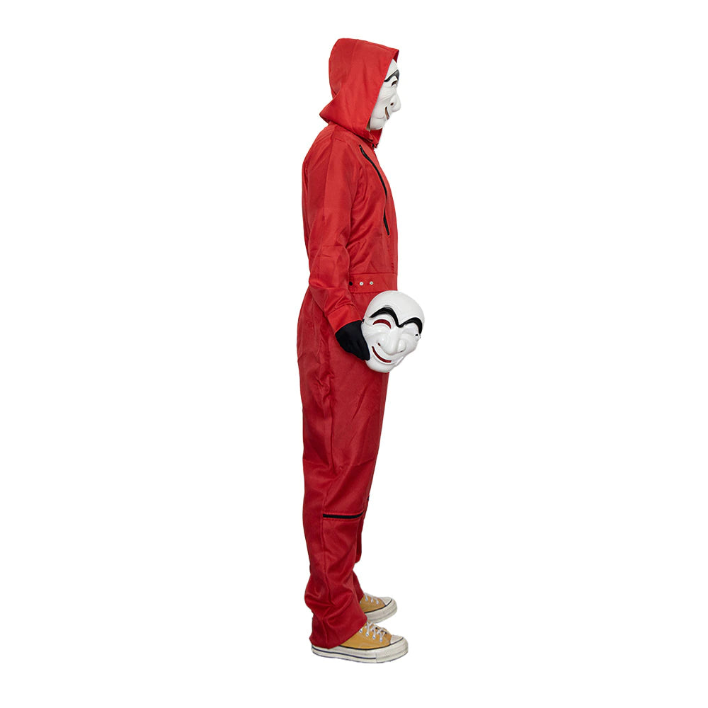 Adult Money Heist Jumpsuit and Mask Costume - Walmart.com