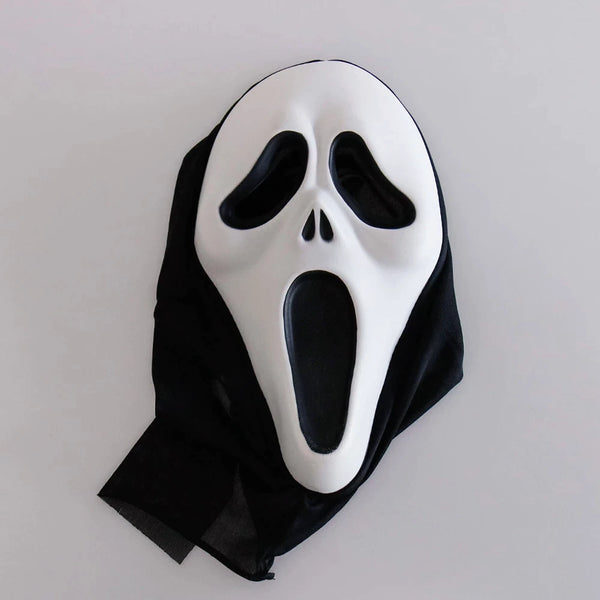Scream Movie Mask Cosplay with black mesh hood - PXL Stores