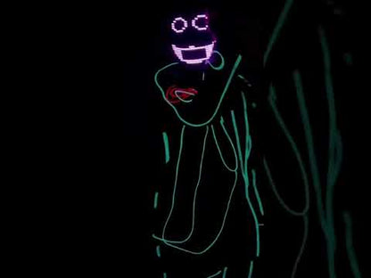 Qudi Mask Alternative Shifter-face LED Bluetooth App Mask, USB-C Charger
